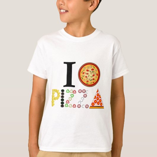 I Love Pizza T-shirt (Voorkant)