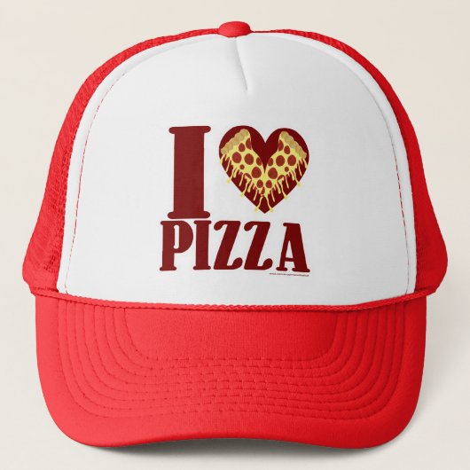 I Love Pizza Trucker Pet (Voorkant)