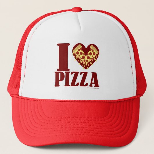 I Love Pizza Trucker Pet (Voorkant)