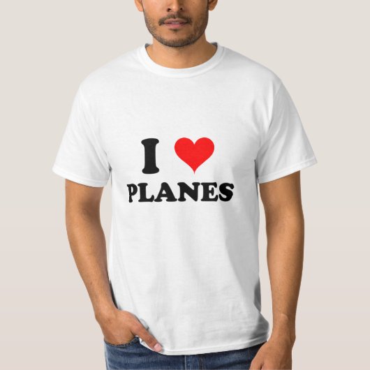 I Love Planes T-shirt (Voorkant)