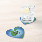 I Love Planet Earth Environmental Awareness Custom Kartonnen Onderzetters (Insitu)