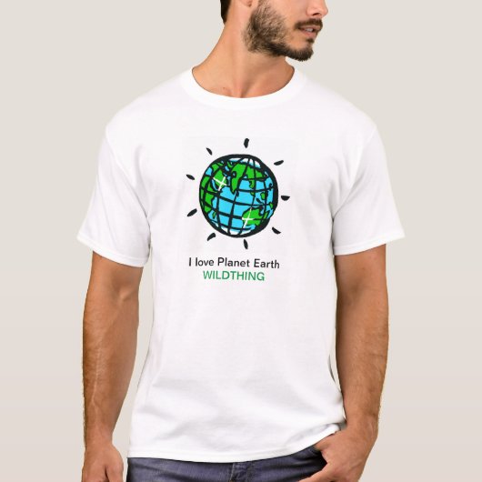 I love Planet Earth - Wildthing - Natuur - T-shirt (Voorkant)