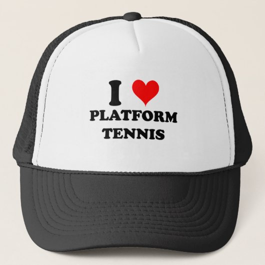 I Love Platform Tennis Trucker Pet (Voorkant)