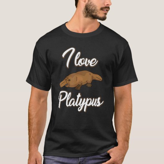I Love Platypus Apparel Cute Platypuses T-shirt (Voorkant)