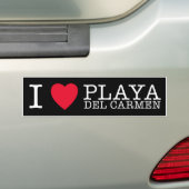 I love Playa del Carmen Bumpersticker (Op auto)