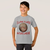 I Love Pluto and Pluto houdt van me T-shirt (Voorkant volledig)