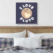 I Love Pluto Canvas Afdruk (Insitu (Slaapkamer))