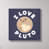 I Love Pluto Canvas Afdruk (Voorkant)