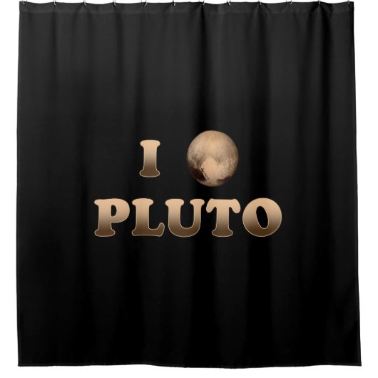 I Love Pluto Douchegordijn (Voorkant)