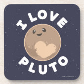 I Love Pluto Drankjes Onderzetter (Voorkant)