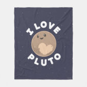 I Love Pluto Fleece Deken (Voorkant)