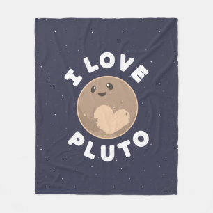 I Love Pluto Fleece Deken