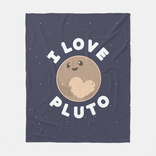 I Love Pluto Fleece Deken (Voorkant)