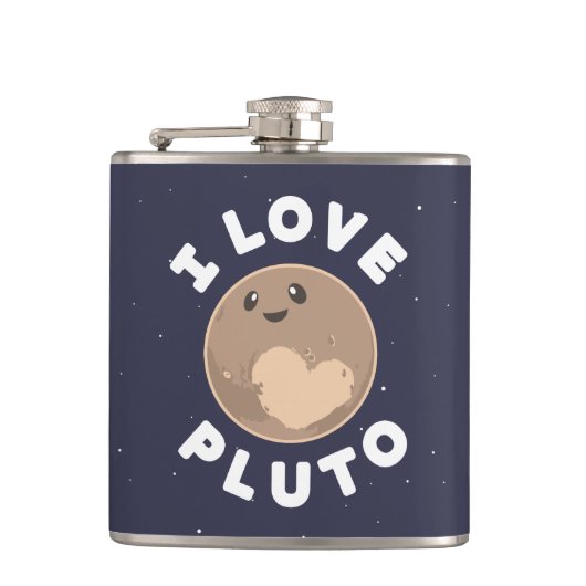 I Love Pluto Heupfles (Voorkant)