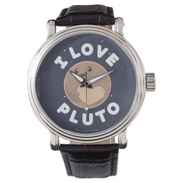 I Love Pluto Horloge (Voorkant)