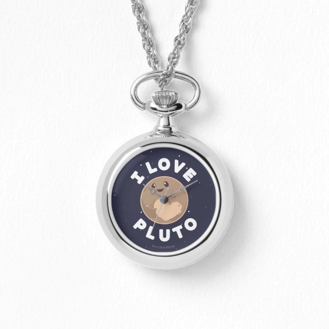 I Love Pluto Horloge (Voorkant)