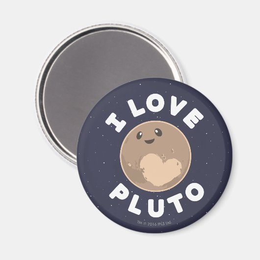 I Love Pluto Magneet (Voorkant / Achterkant)