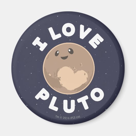 I Love Pluto Magneet (Voorkant)