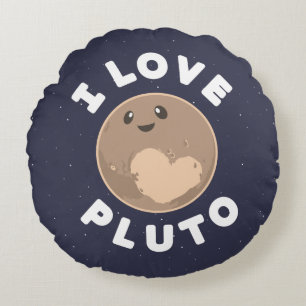 I Love Pluto Rond Kussen