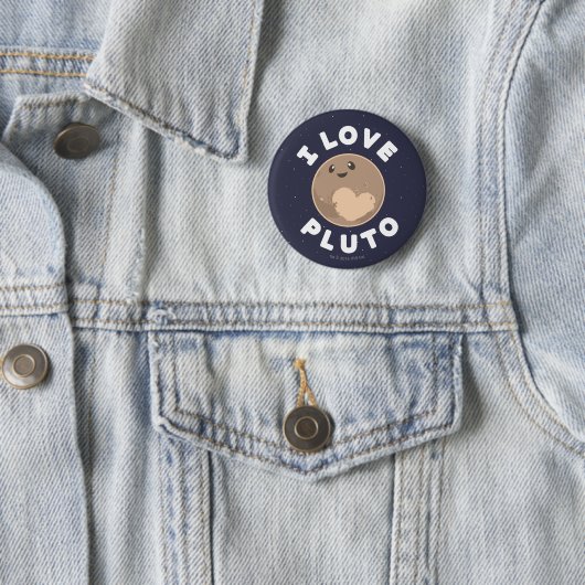 I Love Pluto Ronde Button 5,7 Cm (In situ)