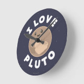 I Love Pluto Ronde Klok (Hoek)
