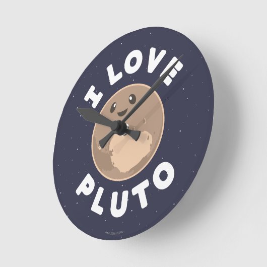 I Love Pluto Ronde Klok (Hoek)