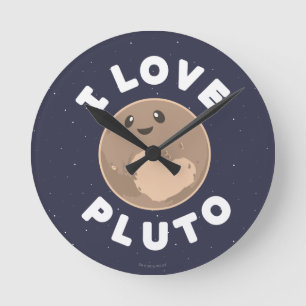 I Love Pluto Ronde Klok