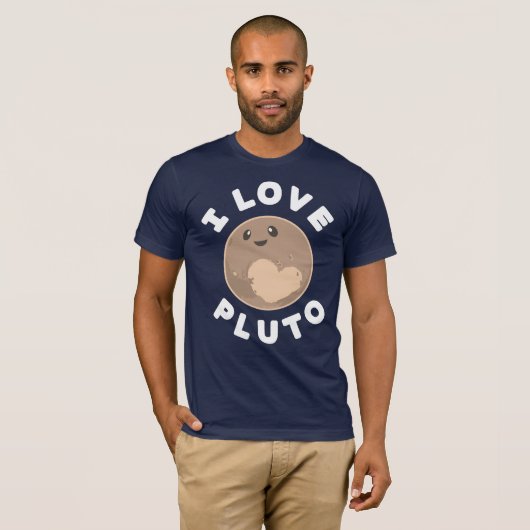 I Love Pluto T-shirt (Voorkant volledig)