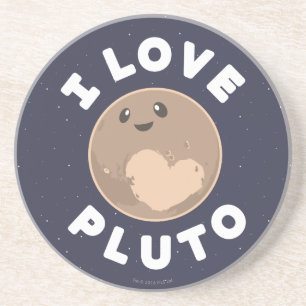 I Love Pluto Zandsteen Onderzetter