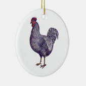 I Love Plymouth Rock Chickens -  Rooster Keramisch Ornament (Rechts)