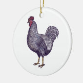 I Love Plymouth Rock Chickens -  Rooster Keramisch Ornament (Links)