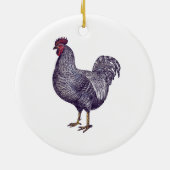 I Love Plymouth Rock Chickens -  Rooster Keramisch Ornament (Achterkant)