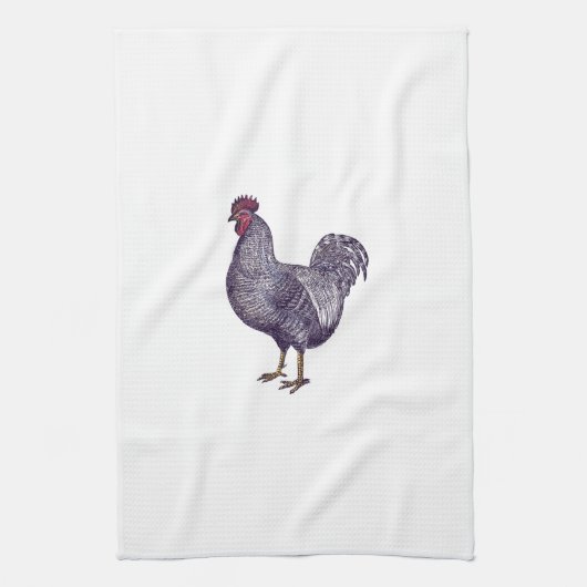 I Love Plymouth Rock Chickens -  Rooster Theedoek (Verticaal)