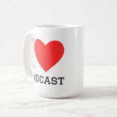 I love podcast koffiemok (Voorkant links)
