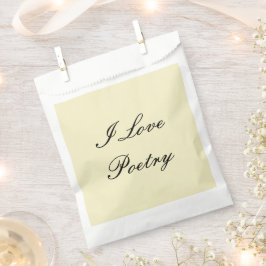 I Love Poetry Favoriete Bags (Crème & Zwart) Bedankzakje