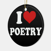 I Love Poetry Keramisch Ornament (Links)