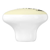 I Love Poetry Keramische Knop (Crème & Zwart) (Zijkant)