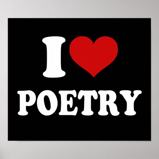 I Love Poetry Poster (Voorkant)