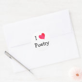 I Love Poetry Ronde Sticker (Envelop)