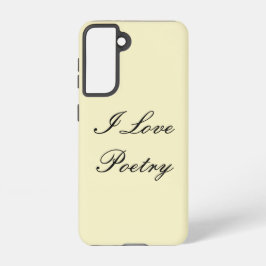 I Love Poetry Telefoonhoesje (Crème & Zwart) Samsung Galaxy Hoesje