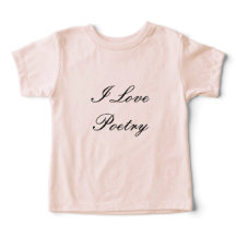 I Love Poetry Toddler's T-shirt (Crème & Zwart)