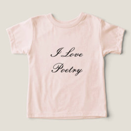 I Love Poetry Toddler's T-shirt (Crème & Zwart)
