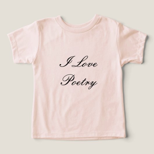 I Love Poetry Toddler's T-shirt (Crème & Zwart) (Design voorkant)