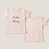 I Love Poetry Toddler's T-shirt (Crème & Zwart) (Ontwerp Voorkant & Achterkant)