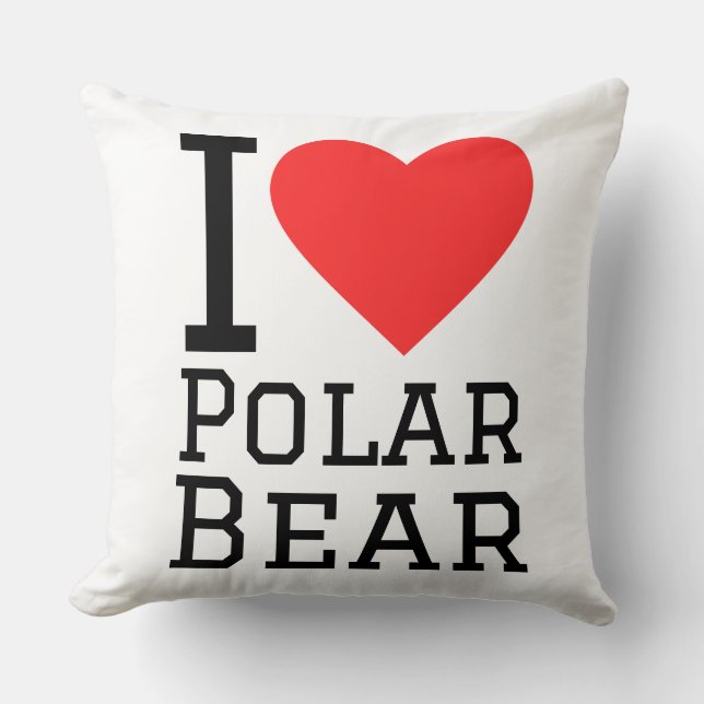 I love polar bear kussen (Voorkant)