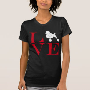 I Love Poodles - Donkerkleurig T-shirt
