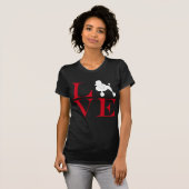 I Love Poodles - Donkerkleurig T-shirt (Voorkant volledig)
