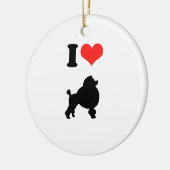 I Love Poodles Keramisch Ornament (Links)