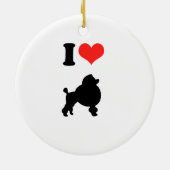 I Love Poodles Keramisch Ornament (Achterkant)