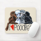 I Love Poodles Muismat (Met muis)